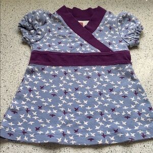 Tea Collection Cotton Purple Dress Infant Size 3-6 Months